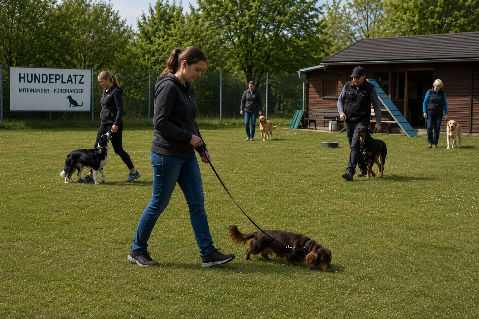 Schnüffeln auf den Hundeplatz